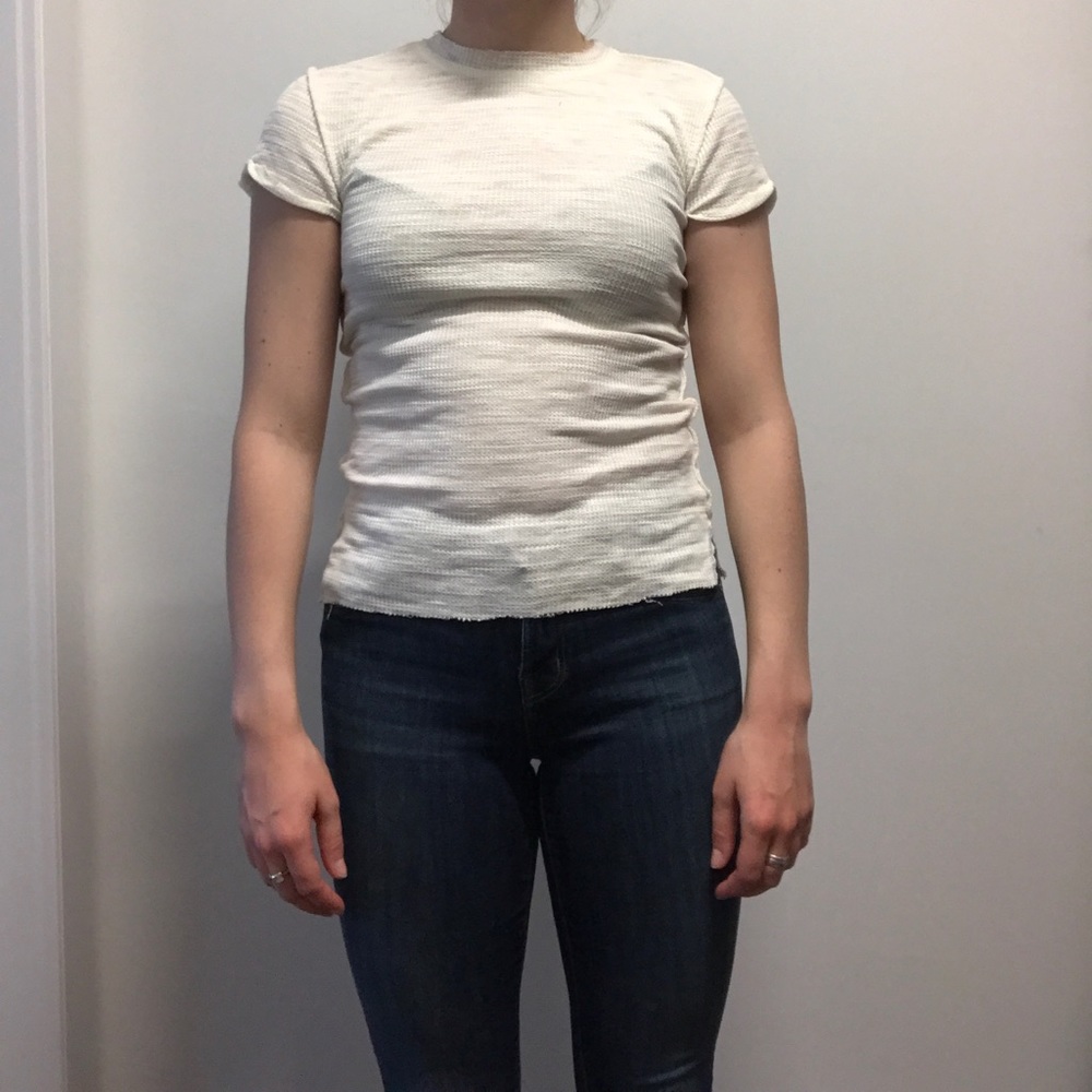 Free people waffle knit T-shirt